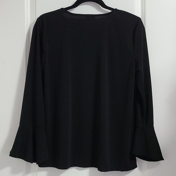 ANN TAYLOR Black Flowy Top - Picture 3 of 6